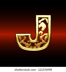 Vector golden figure