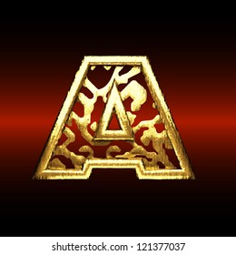 Vector golden figure