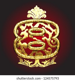 Vector golden figure
