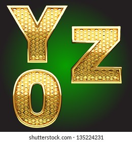 Vector golden figure set