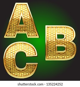 Vector golden figure set