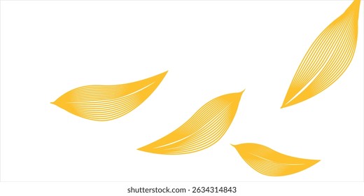 Marco de línea floral dorado de Vector, borde de planta de hojas de lujo.