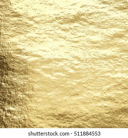 Vector golden foil background template for cards, hand drawn backdrop.