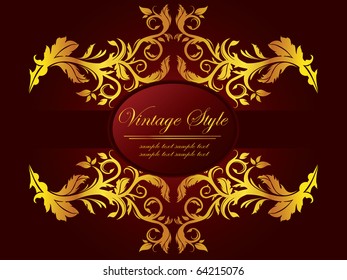 Vector golden frame