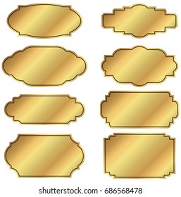 Vector golden frame labels