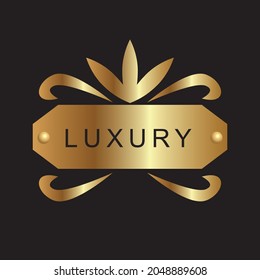 Vector golden frame. Premium logo. Elegant logo. Luxury ornament. vector eps 10