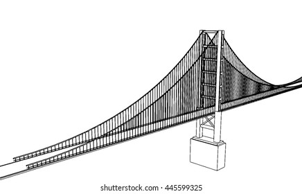 Vector Golden Gate Bridge - San Francisco