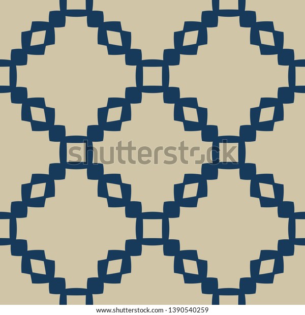 Vector Golden Geometric Seamless Pattern Grid Stock Vector