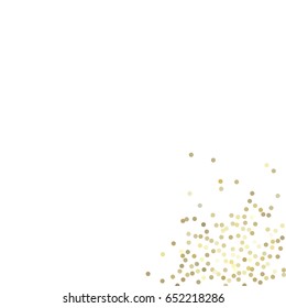 Vector golden glitter background template for cards, backdrops, invitations and posters - white background with copy space