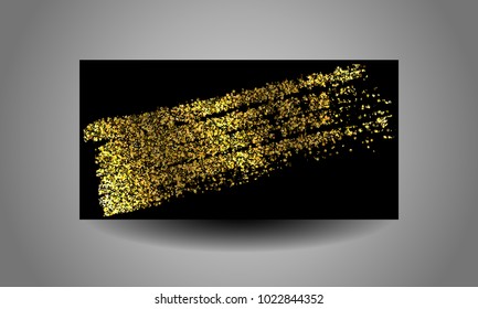 Vector golden glitter banner design