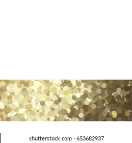 Vector golden glitter border background template for cards, magazines, backdrops, invitations and posters.