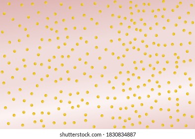 Vektor-Golden-Glitter-Konfetti auf rosafarbenem Hintergrund
