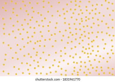 Vector Contenedor de brillo dorado sobre fondo rosa