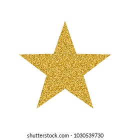 Vector Golden Glitter Star On White Stock Vector (Royalty Free ...