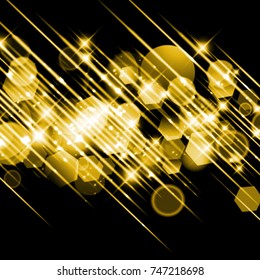 Vector golden glittering Christmas background.
