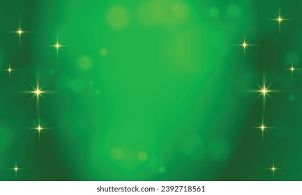 Vector golden and green bokeh background.