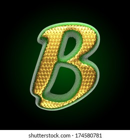 vector golden and green letter