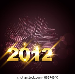 vector golden happy new year design