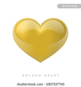 Vector golden heart
