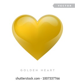 Vector golden heart