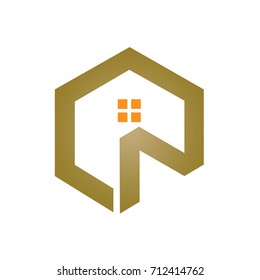 Vector Golden Hive Realty Letter N Logo
