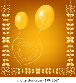 Vector Golden Holiday Card