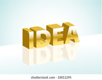 vector golden idea word - part of a series of action business words!