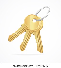 Vector Golden Keys bunch