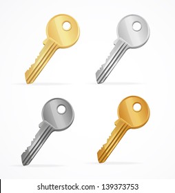 Vector Golden Keys set