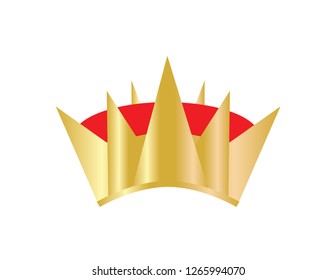 Vector Golden King crown isolated