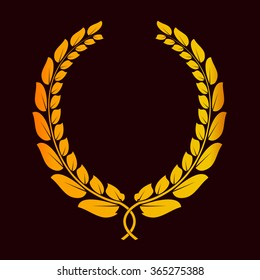 Vector golden laurel wreath