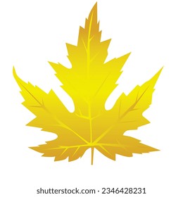 ilustración vectorial de hoja dorada. hojas doradas 