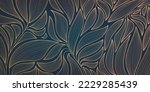 Vector golden leaves botanical modern, art deco wallpaper background pattern. Line design for interior design, textile, texture, poster, package, wrappers, gifts. Luxury. Japanese style