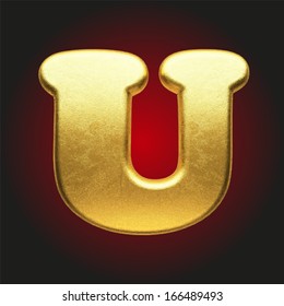 vector golden letter