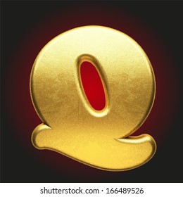 vector golden letter