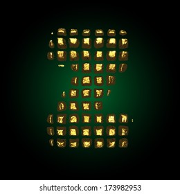 vector golden letter
