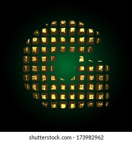 vector golden letter