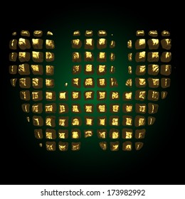 vector golden letter