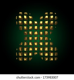 vector golden letter