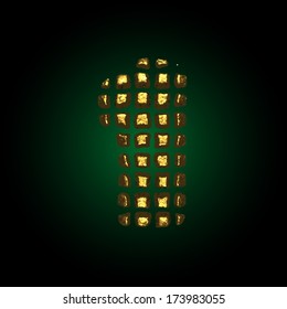vector golden letter