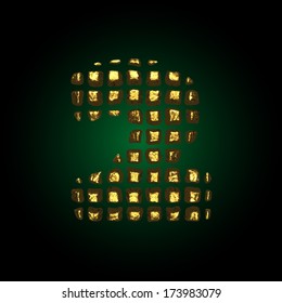 vector golden letter