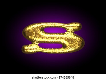 vector golden letter