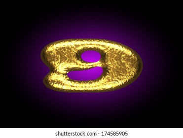 vector golden letter
