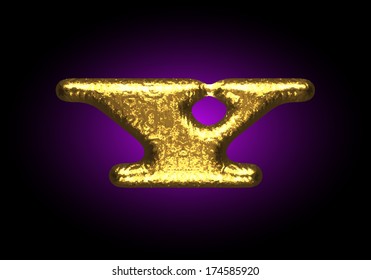 vector golden letter