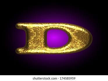 vector golden letter