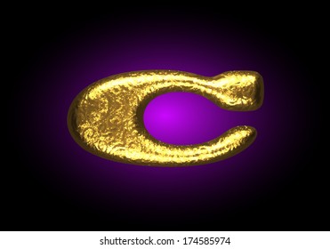 vector golden letter
