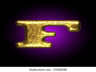 vector golden letter