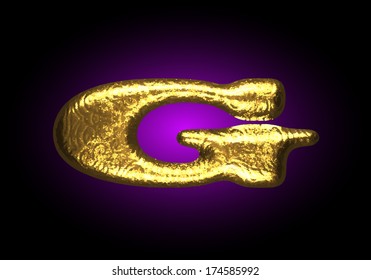 vector golden letter