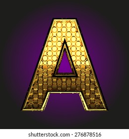 a vector golden letter