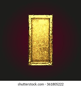 i vector golden letter